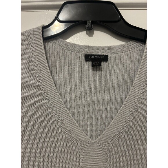 J. Jill Wearever Collection Small Petite Sweater Gray Tunic Sleeveless Pullover - Picture 2 of 6